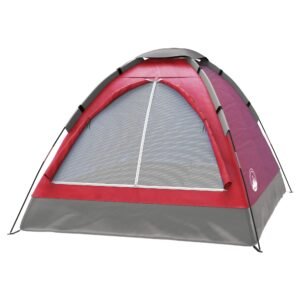 Lystoreofertas 2-Person Dome Tent with Camping Accessories - Including Rain Fly and Carry Bag in Red