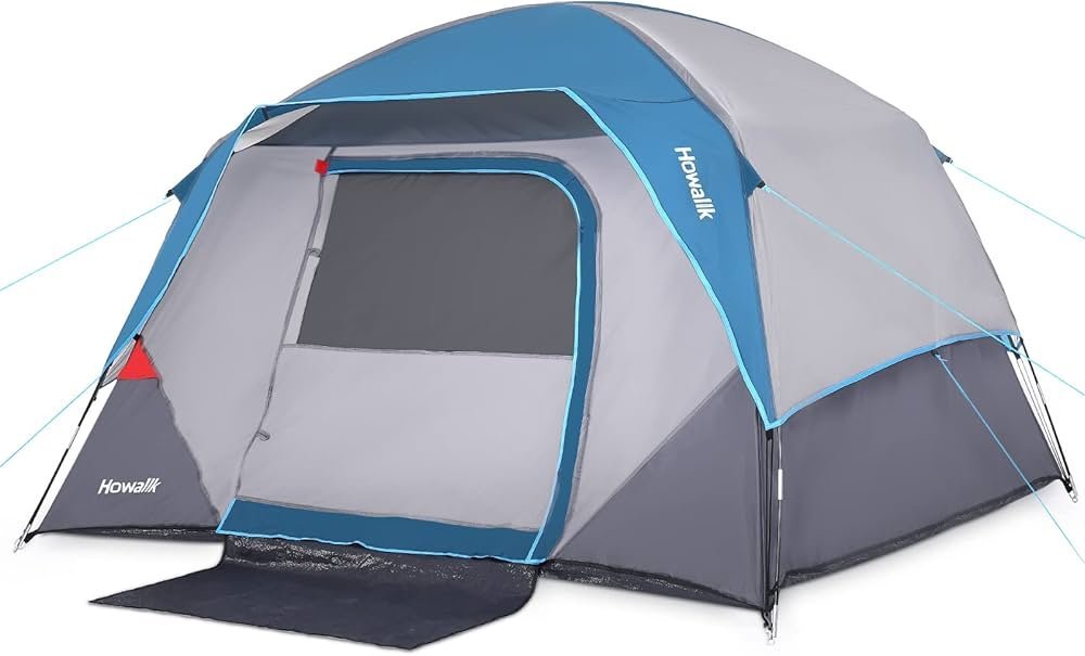 4-Person Waterproof Family Camping Tent with Removable Rainfly & Carry Bag – Easy Setup Outdoor Tent